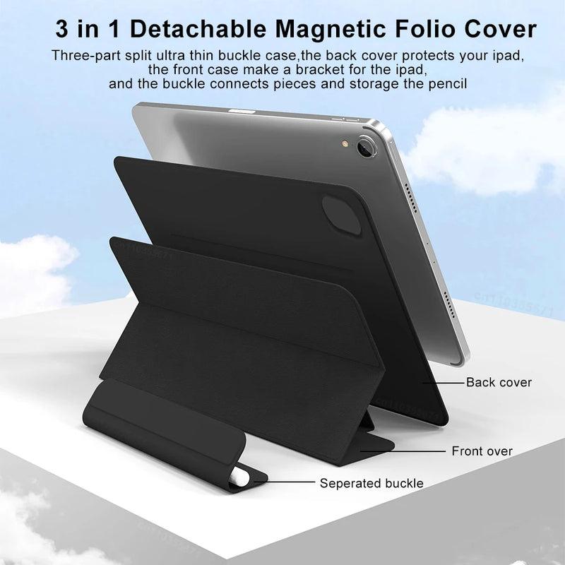 Case for iPad Pro 11 13 2024 M4 Case Tablet Cover for iPad Air 11 13 M2 5 4 Pro 12.9 inch 10th Generation Case Magnetic Cover - PST PS Tradings