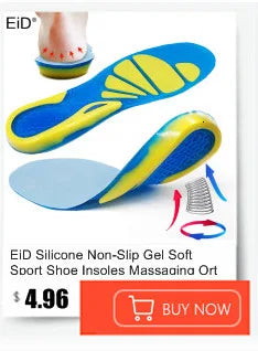 EiD Silicon Gel Insoles Foot Care for Plantar Fasciitis orthopedic Massaging Shoe Inserts Shock Absorption Shoe pad Unisex