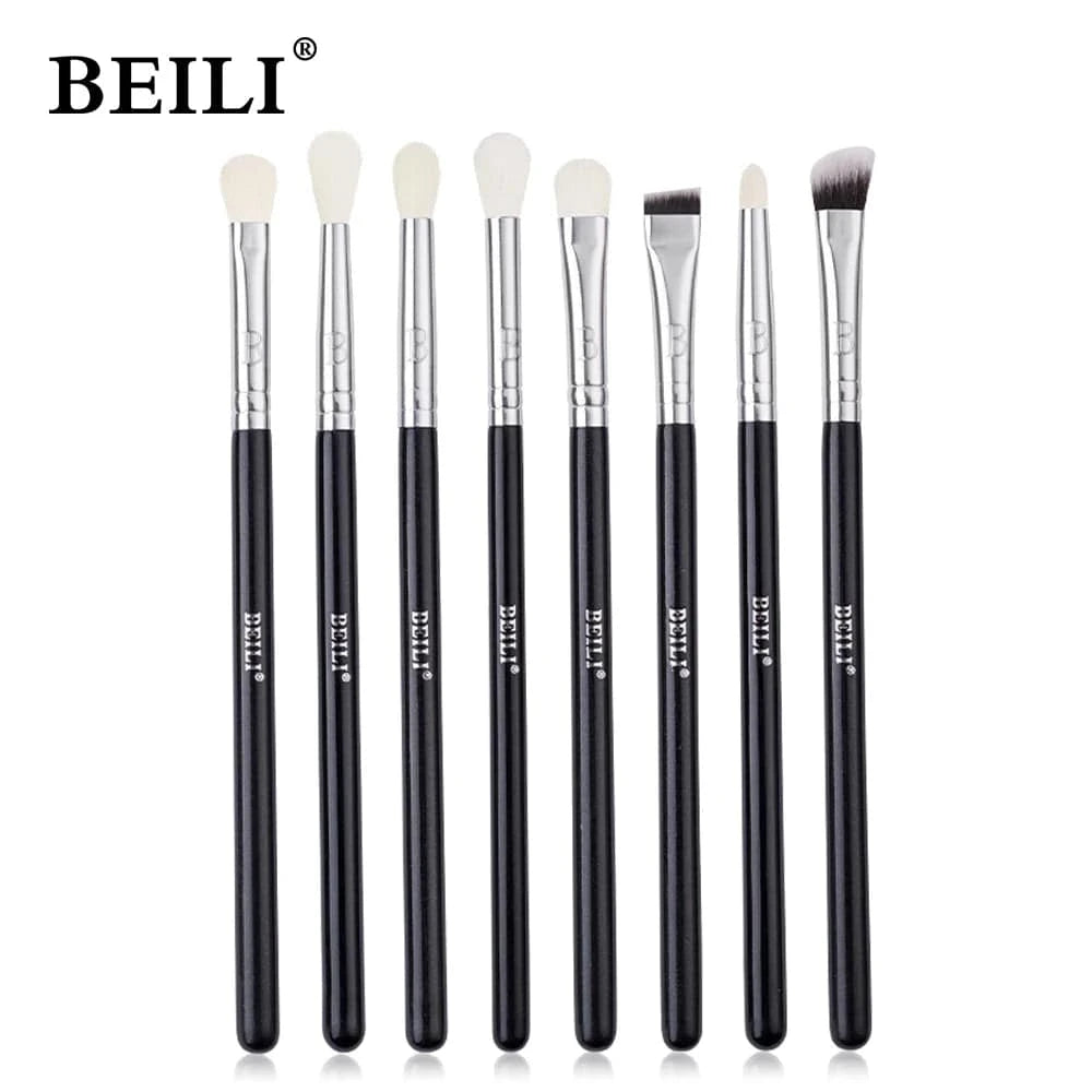 BEILI Professional 6/8pcs Classic Natural Eye Makeup Brushes Set Eyeshadow Eyebrow Blending Smokey Black Beauty Make up Brushes - PST PS Tradings