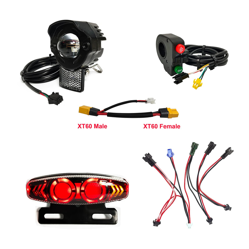 EBKE Ebike Electric Bicycle Frontlight Rearlight Turn Signal Brakelight Set 24V 36V 48V 52V For Mountain City Folding Road Bike - Property & Safety Tradings