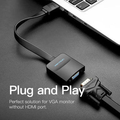 Vention HDMI to VGA adapter Digital to Analog Video Audio Converter Cable 1080p for Xbox 360 PS3 PS4 PC Laptop TV Box Projector - Property & Safety Tradings