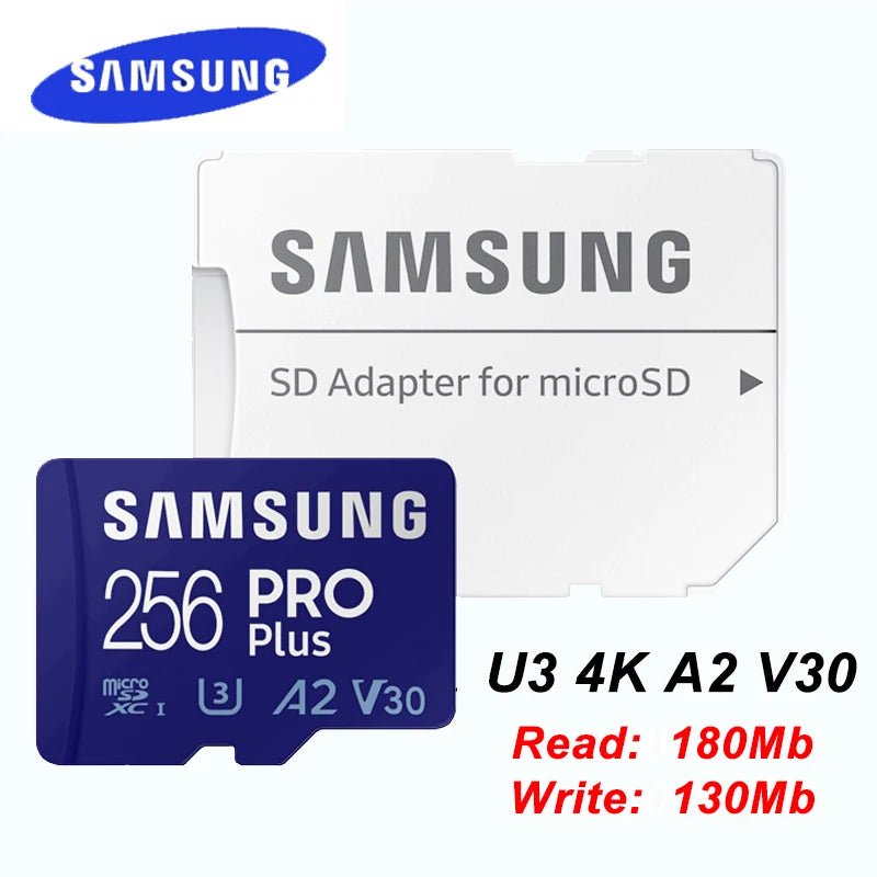 SAMSUNG EVO Plus Micro SD Card 128GB 64GB 512GB 256GB Micro SD Pro Plus Flash Memory Card SD Memory U1 U3 4K Microsd TF Cards