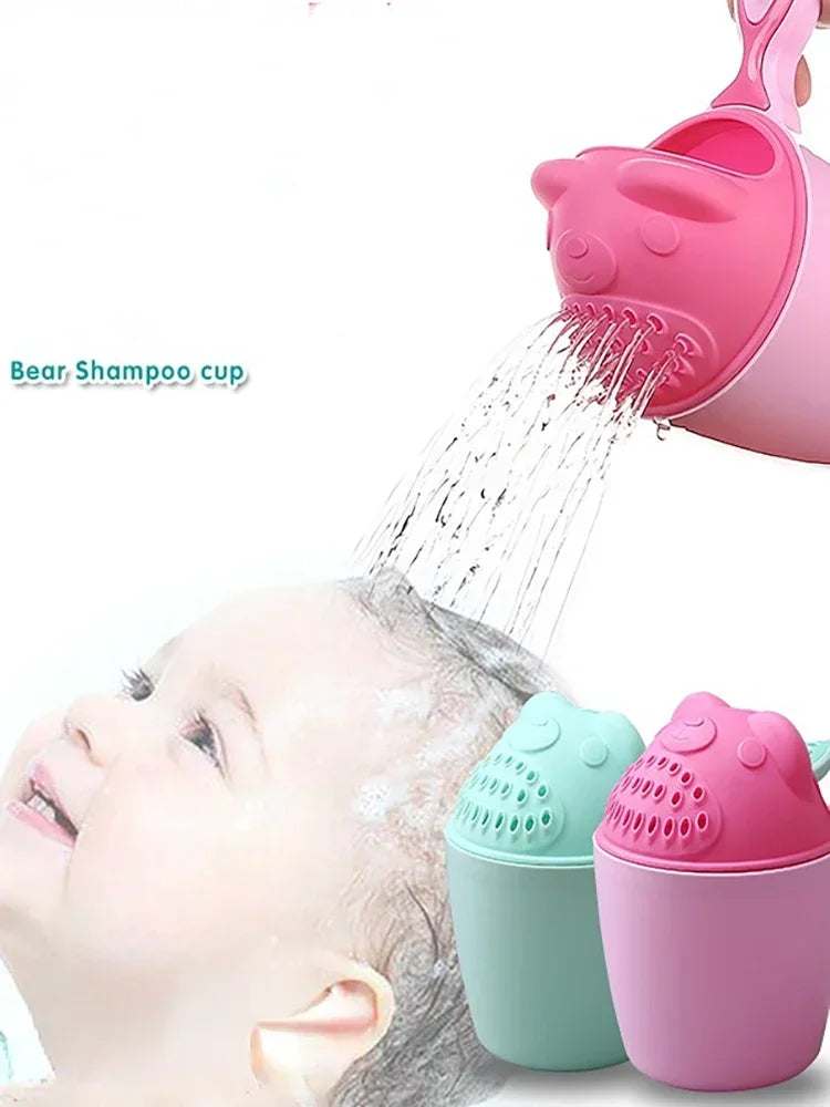 Cute Cartoon Shampoo Cup For Babies Wash Hair Shampoo Cup Baby Spoon Shower Bath Water Swim Head Watering Bottle Bath Product - PST PS Tradings