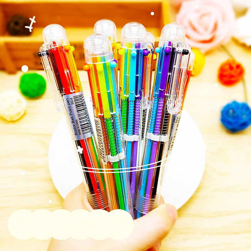 5/10 Pcs Cute Transparent 6 Colors Kids Party Gift Prize Ballpoint Pen Office Stationery Gift Back to School Kindergarten Prize - PST PS Tradings