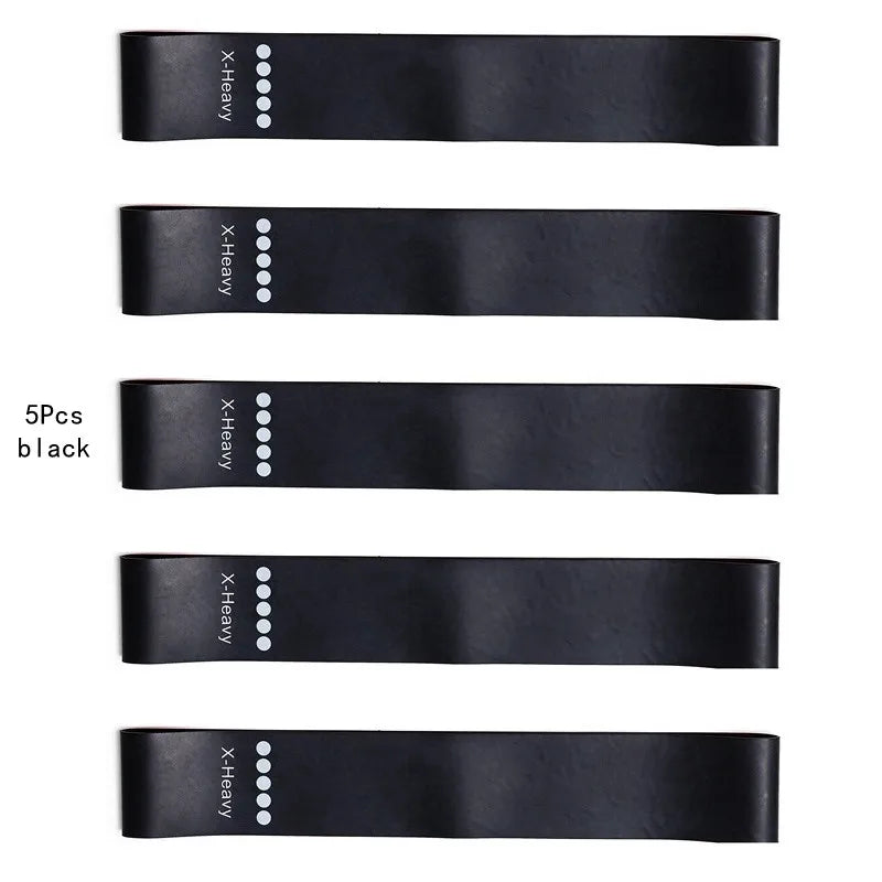 5Pcs/Set Yoga Resistance Rubber Bands Bodybuilding Elastic Bands Pilates Exercise Workout Bands Expander Belt Fitness Equipment - PST PS Tradings