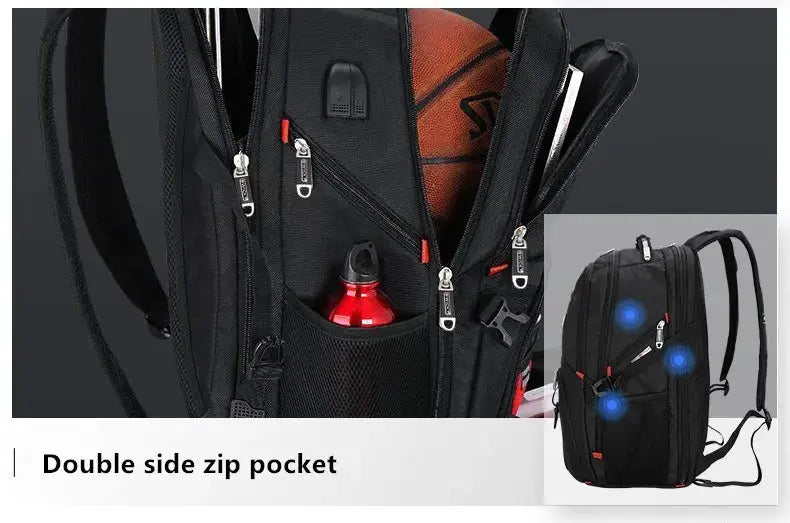 multifunction large capacity male bag fashion travel usb charging waterproof anti-theft 15.6 inch 17 inch laptop backpack men - Property & Safety Tradings