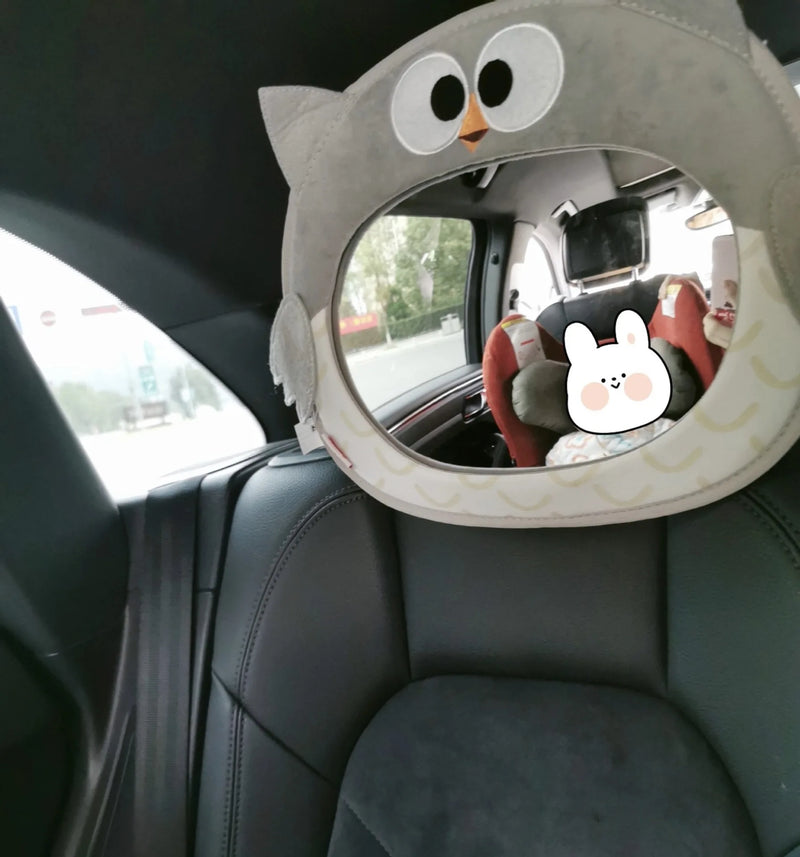 Cute Owl Child Safety Seat Rearview Mirror Cartoon Animal Car Seat Sight Glasses Car Rear Seat Child Safety Mirror - PST PS Tradings