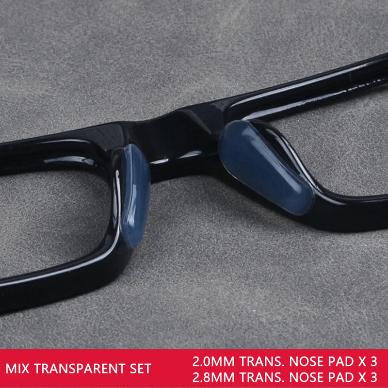 COLOUR_MAX 6Pairs Soft Silicone Nose Pad For Glasses Non-slip Eyeglasses Sunglass black white Nose Pad