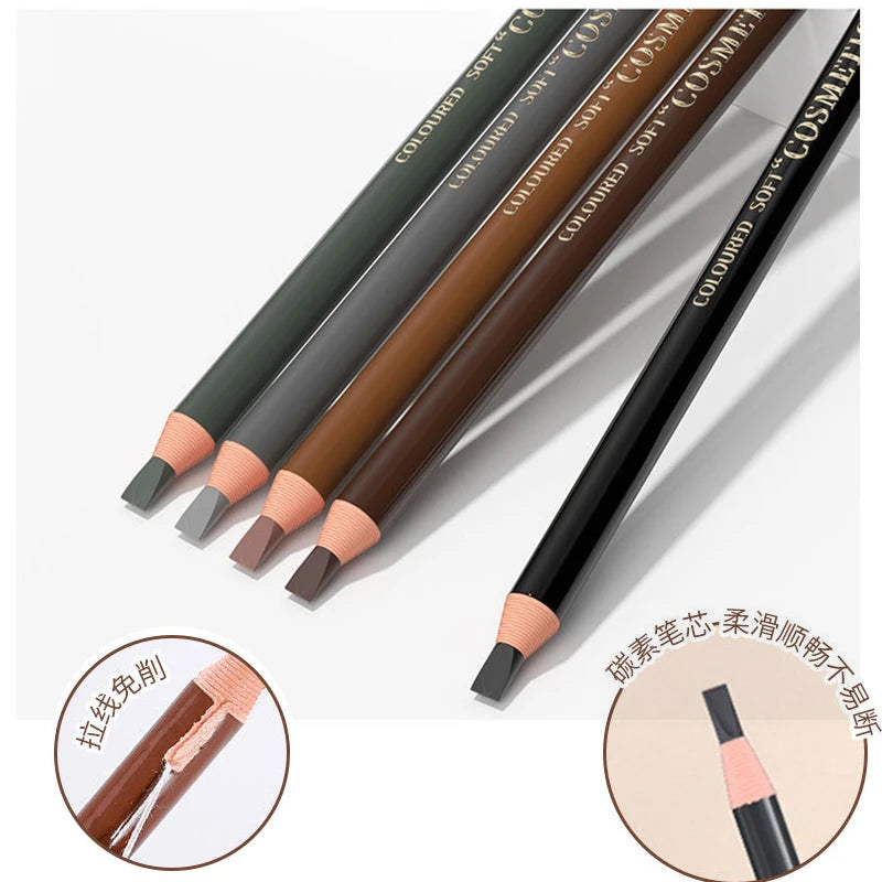 5 teile/satz Augenbraue Bleistift Make-Up Braun Augenbraue Enhancer Kosmetische Kunst Wasserdicht Bleistift Tönung Stereo Arten Schönheit Werkzeuge Billig