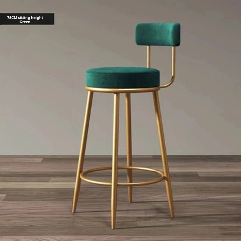 Moderne Einfachheit nordischen Barhocker ins Licht Luxus Bar stuhl Design Hocker nach Hause mit Rückenlehne Leders essel Theke Arbeits hocker