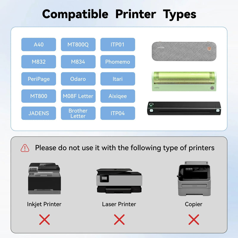 Folded Printing A4 Thermal Printer Paper Roll Printer For A40 Quick Dry Thermal Paper For Photo Picture PDF Print Transfer Paper - PST PS Tradings