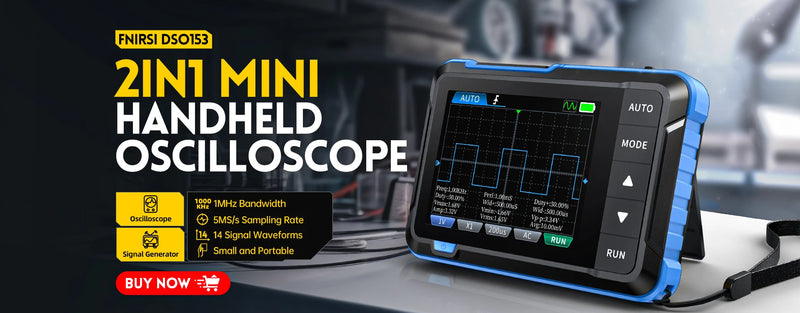 Fnirsi 1 c15 profession elles digitales Oszilloskop 110MHz analoge Bandbreite 500 ms/s Abtastrate unterstützt 1kHz Rechteck welle 400V.