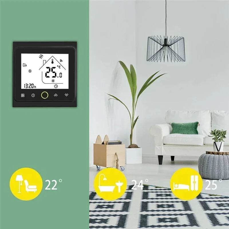 MOES WiFi Water/Electric Floor Heating Thermostat Gas Boiler Temperature Controller Smart Alexa tuya Google Voice zigbee Control - Property & Safety Tradings