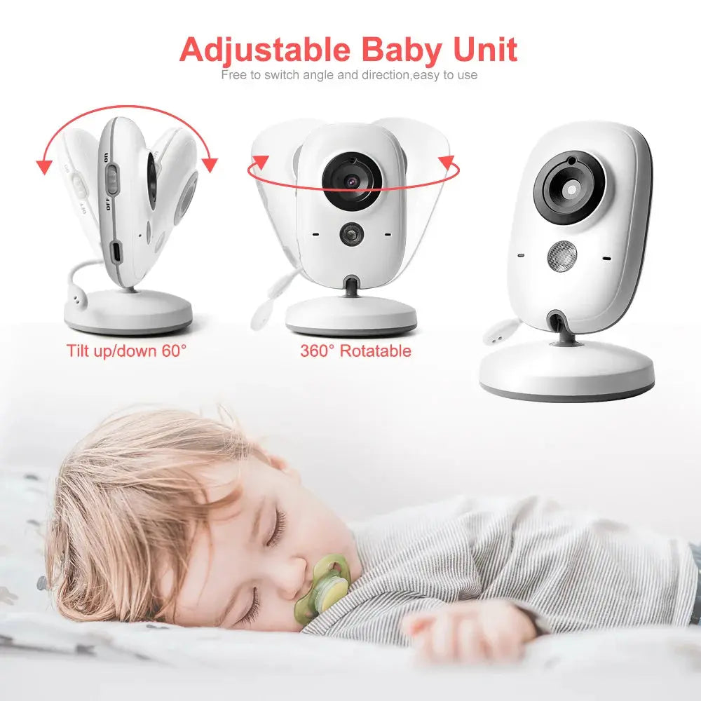 VB603 Video Baby Monitor 2.4G Wireless With 3.2 Inches LCD 2 Way Audio Talk Night Vision Surveillance Security Camera Babysitter - Property & Safety Tradings