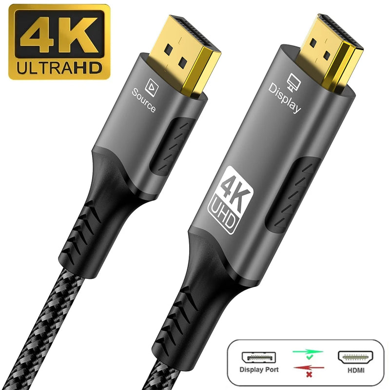 8k dp zu hdmi 2,1 kabel audio video konverter uni direktion aler adapter 8k @ 60hz 4k @ 120hz für hdtv projektor laptop monitor