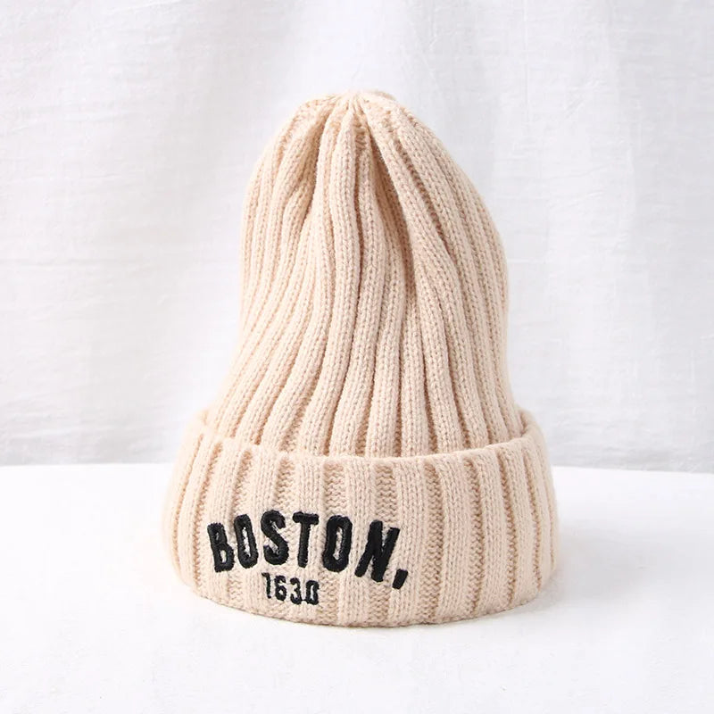 Solid Color Knitted Baby Beanie Winter Spring Warm Crochet Boys Girls Hat Toddler Kids Cap Baby Bonnet Hat - PST PS Tradings