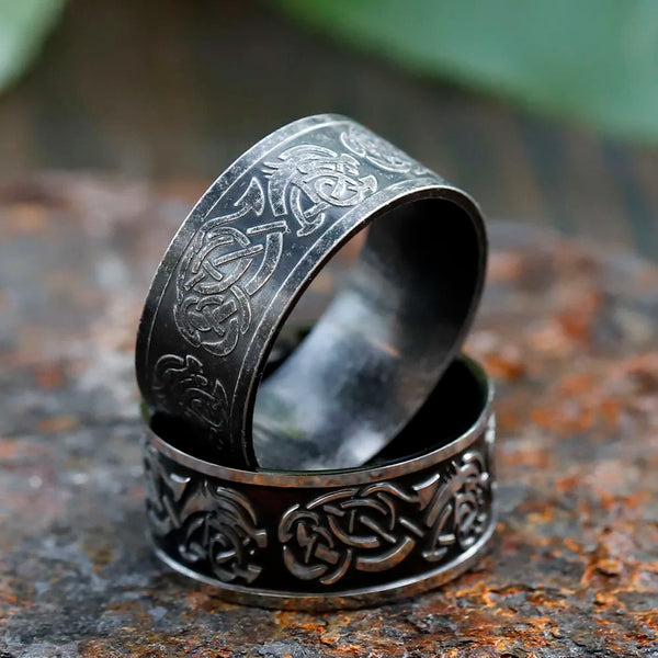 2023 NEW Wholesale 316L Stainless steel Odin Norse Viking Amulet dragon Men Ring Fashion Jewelry for Gift free shipping - PST PS Tradings