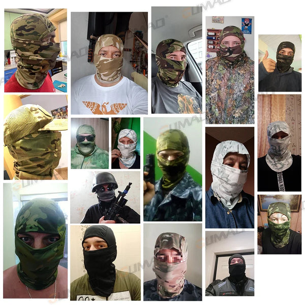 Camouflage Balaclava Full Face Breathable Full Face Scarf Mask Hiking Cycling Hunting Bike Head Cover Tactical Airsoft Cap Men - PST PS Tradings