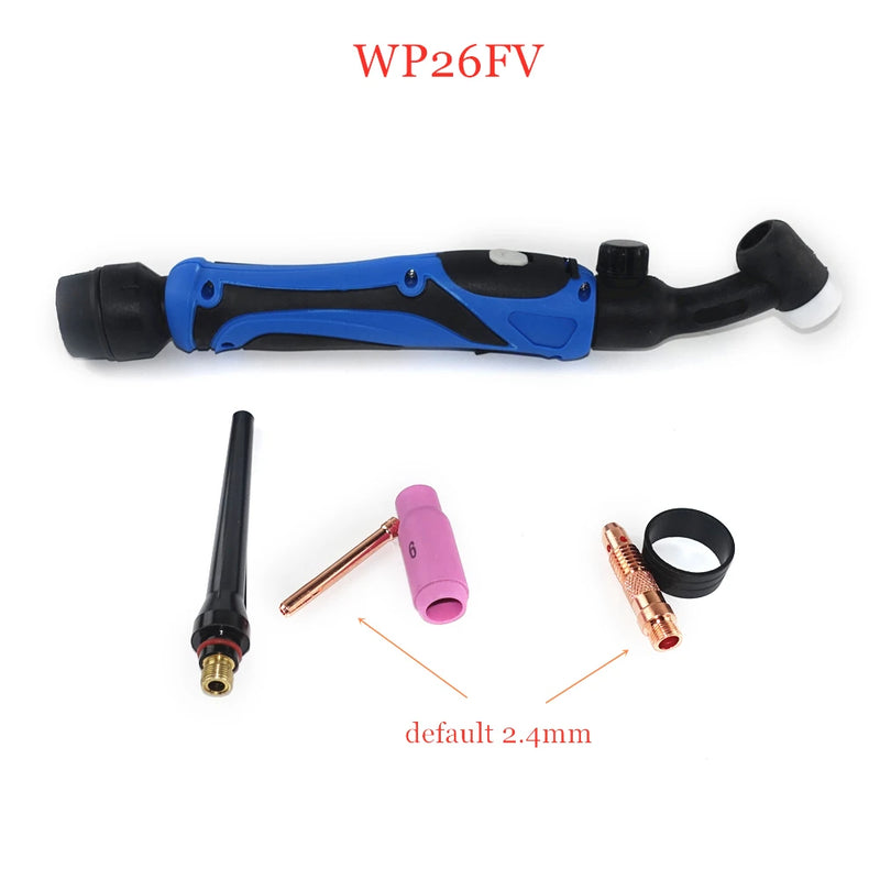 200A TIG Welding Torch WP26 WP26F WP26V WP26FV GTAW Argon Air Cooled Gas Valve Remote Control Gas Tungsten Arc Welding Gun