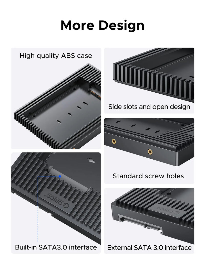 ORICO 2.5 SATA mSATA NGFF to 3.5 Hard Drive Caddy Standard 2.5 to 3.5 Inch Hard Drive Caddy SATA 3.0 Fast Transfer Speed-Black - PST PS Tradings