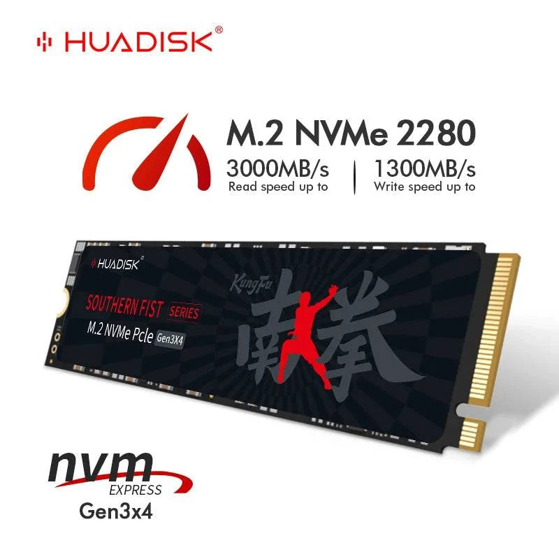 HUADISK SSD NVMe M2 1TB 512GB PCI-e 3.0X4 Internal Hard Disk  2280 SSD 256GB 128GB Solid State Drive Drive for Desktop PC Laptop - PST PS Tradings