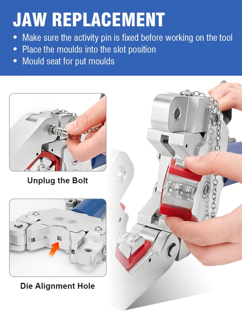 Hydraulic Hose Crimper Hydra-Krimp 71500 Manual A/C Hose Crimper Kit Air Conditioning Repaire Handheld Hydraulic Crimping Tool