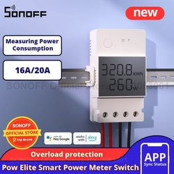 Sonoff Pow R3 16A /20A Wifi Smart Switch Höhere Genauigkeit Stromverbrauch Messen Monitor Strom Energie Verwendung Funktioniert mit Alexa