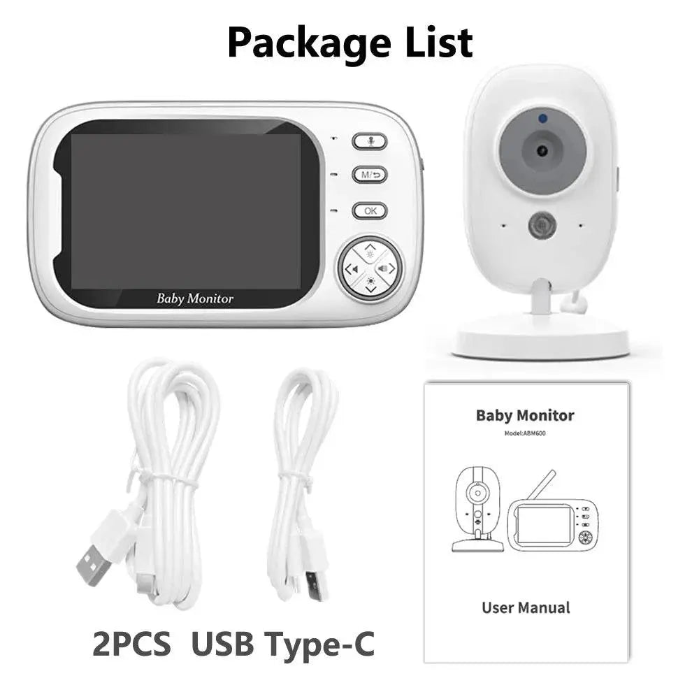 Baby Monitor With Camera 3.5 inch LCD Electronic Babysitter 2 Way Audio Night Vision Video Baby Nanny Radio Better than VB603 - Property & Safety Tradings