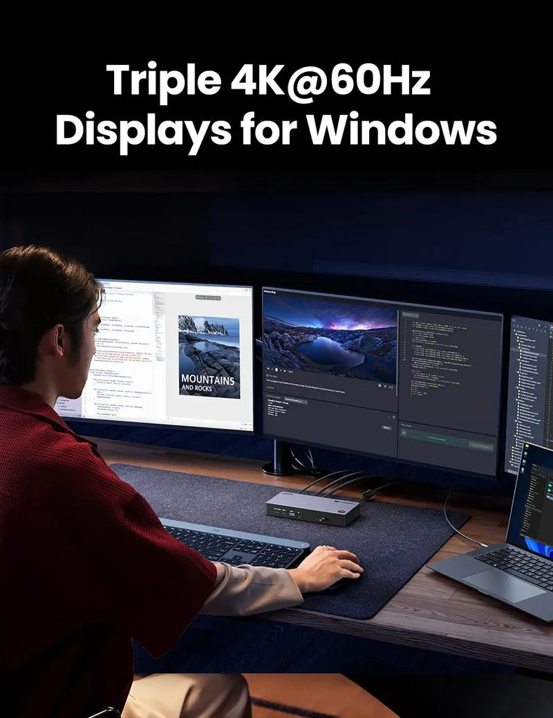 UGREEN Thunderbolt4 Docking Station 13-in-1 40Gbps Triple 4K 60Hz Single 8K 30Hz with HDMI DP RJ45 SD&TF 4.0 for MacBook Laptop - Property & Safety Tradings