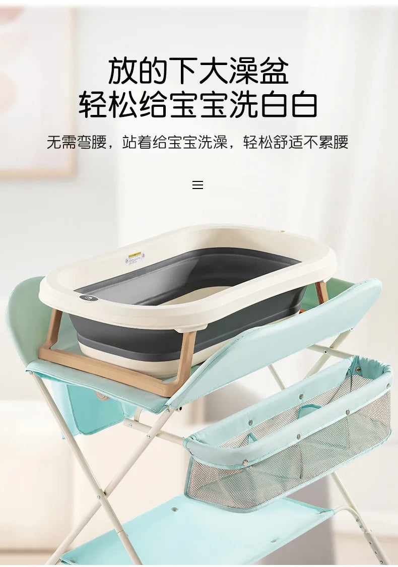 Diaper-Changing Table Baby Care Desk Portable Multifunctional Folding Newborn Baby Bath Diaper Changing Baby Care Table 기저귀 테이블 - PST PS Tradings