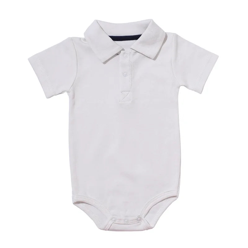 Summer Baby Boy Girl Rompers Turn-down Collar Infant Newborn Cotton Clothes Jumpsuit For 0-2Y Toddlers Bebe Outfits - PST PS Tradings