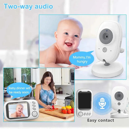 Baby Monitor With Camera 3.5 inch LCD Electronic Babysitter 2 Way Audio Night Vision Video Baby Nanny Radio Better than VB603 - Property & Safety Tradings