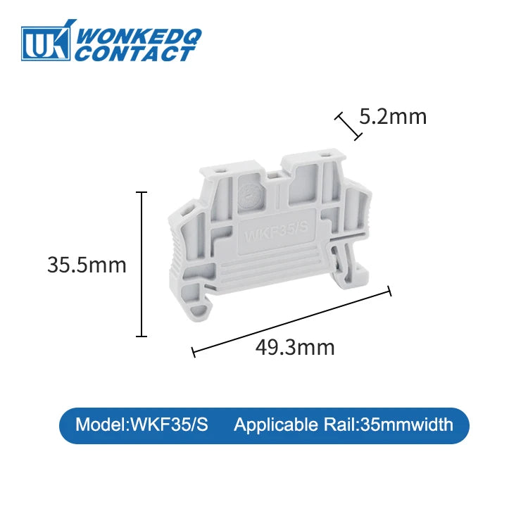 End Bracket Stop For NS35 DIN Rail Terminal Block E/UK E/UK2 EW35 WKF35 249-117 End Clamp For Universal Connector Marker Holder - PST PS Tradings