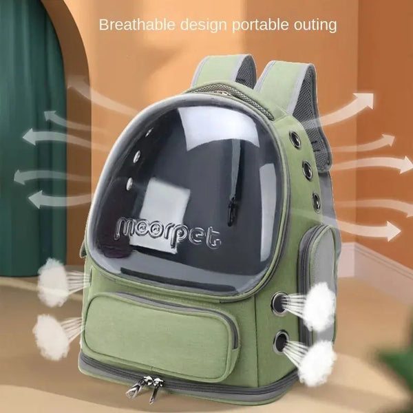 Cat Backpack Carrier,Breathable clear capsule backpack Carrier,suitable for hiking,Airline Approved Pet Travel Carrier - Property & Safety Tradings