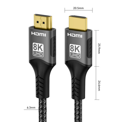 HDMI-Kabel 8K 60Hz HDMI-kompatibel Ultra HD 1080P 4k@120Hz High Speed Video Audio HDMI 2.1 Kabel für PS4/5 TV Laptop Monitor