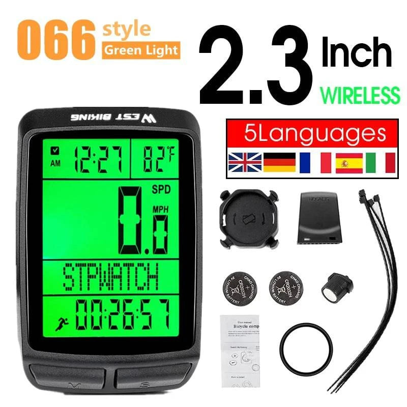 WEST BIKING 2.8 inch Bicycle Computer Large Screen Speedometer Wireless Wired Waterproof Sensor Cycling Odometer Bike Computer - Property & Safety Tradings