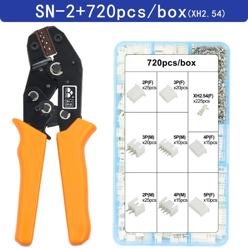 SN-48B SN-2 Wire Crimping Pliers 0.5-2.5mm2 20-13AWG for Box TAB 2.8 4.8 6.3 SM2.5 XH2.54 Terminals Sets Electrical Hand Tools