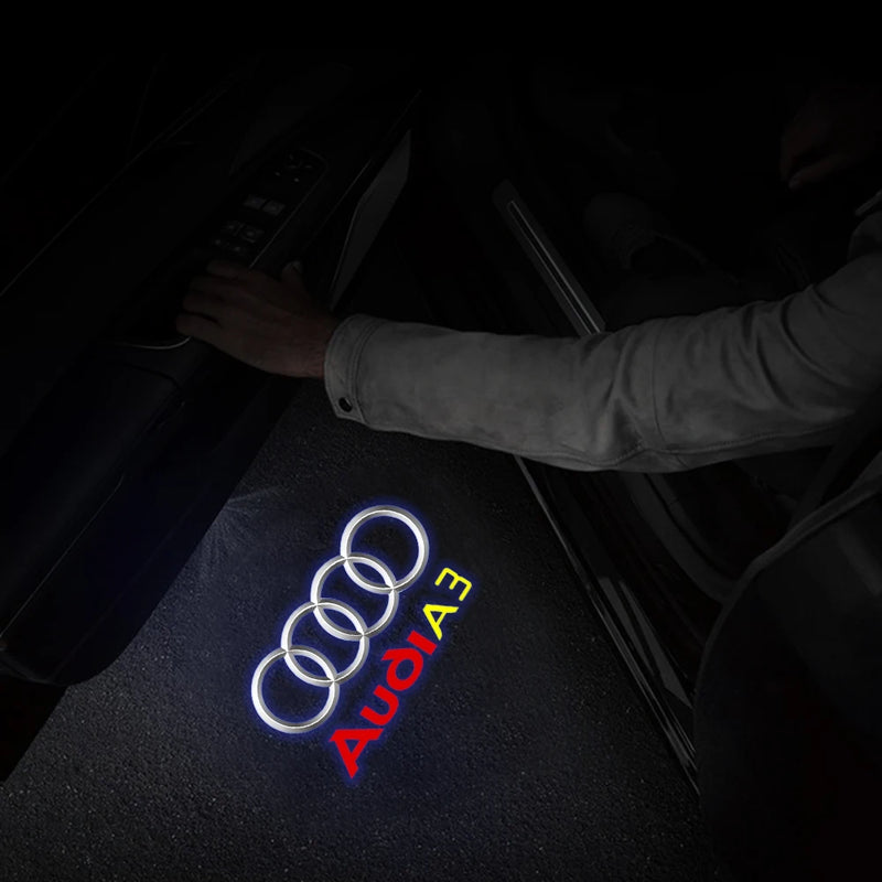 For Audi A3 8V 8P A6L A5 A7 Q3 Q5 Q7 A4 B5 B6 B7 B8 A1 RS TT S3 S6 Sline Quattro Car Door HD Welcome Light Laser Projector Lamp - PST PS Tradings