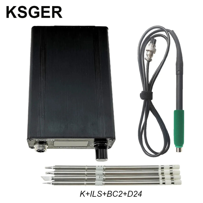 KSGER T12 Soldering Station V2.1S STM32 OLED Digital Temperature Controller Electric Soldering Irons Stings T12-K B2 BC2 D24 Tip