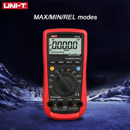 UNI-T UT61E Digital Multimeter Meter True RMS 1000V AC DC Multimeter Voltage Tester Relative Mode 22000 Counts High Reliability