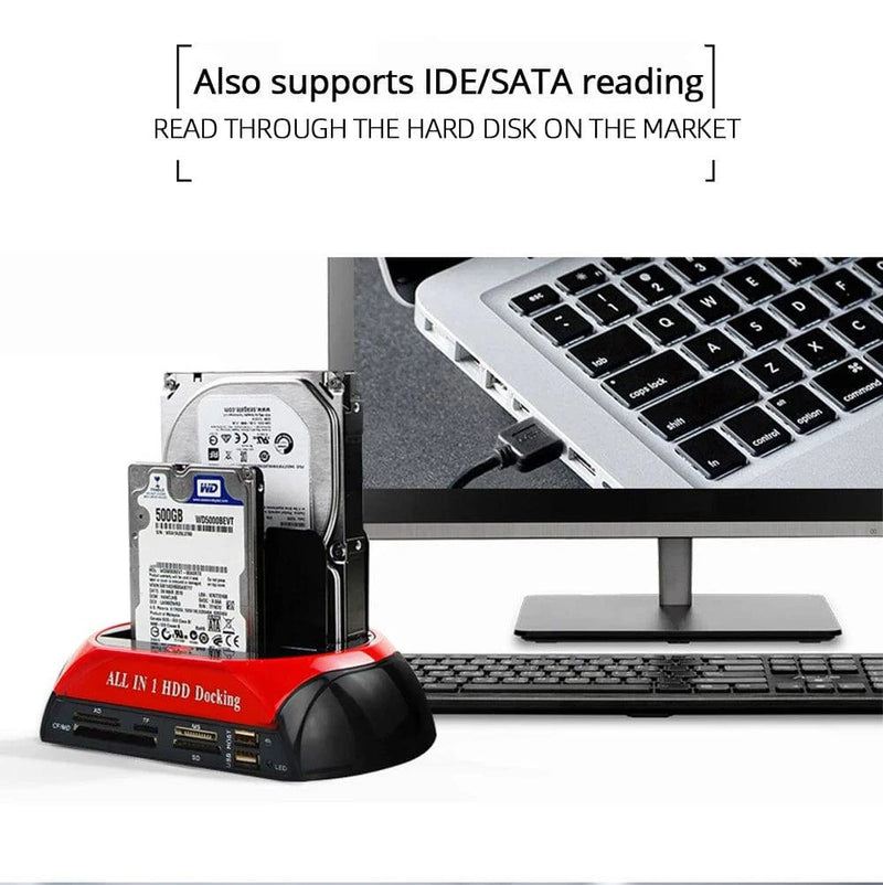 TISHRIC IDE SATA Dual All In 1 Hd/HDD Dock/Docking Station Hard Disk/Drive Hdd 2.5 3.5 Reader Usb EU External Box Enclosure Case - Property & Safety Tradings