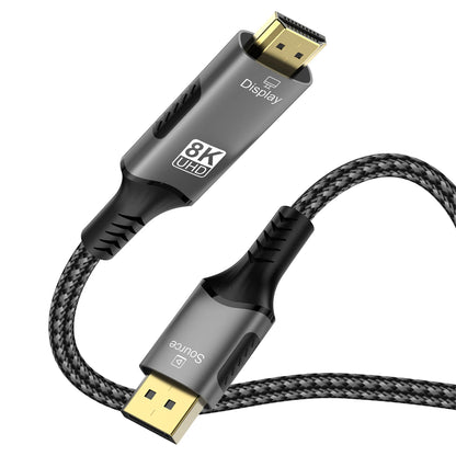 8k dp zu hdmi 2,1 kabel audio video konverter uni direktion aler adapter 8k @ 60hz 4k @ 120hz für hdtv projektor laptop monitor