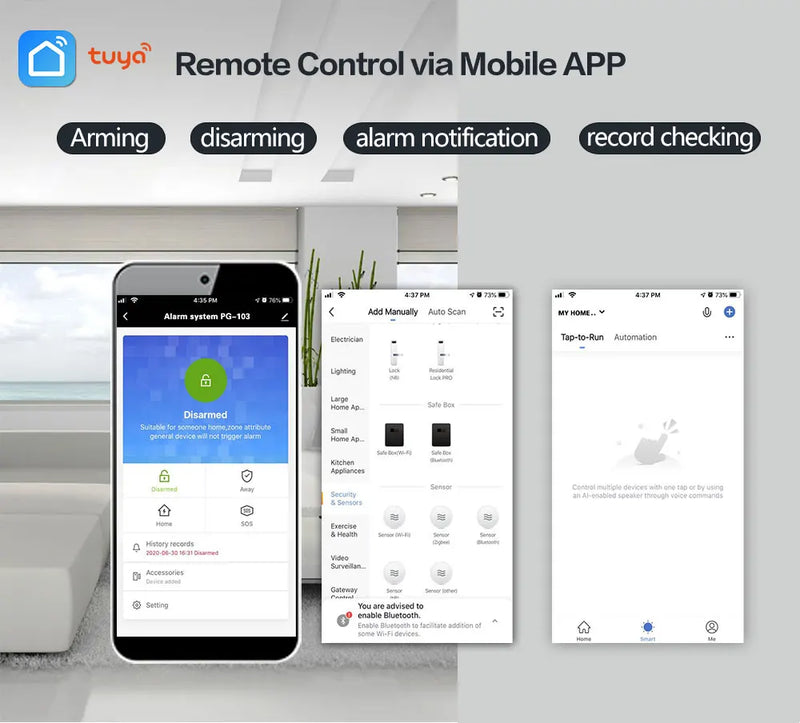 DIY W2B PG103 Alarm Sensor for Home Burglar Security 433MHz WiFi GSM Alarm System Wireless Tuya Smart House App Control - PST PS Tradings