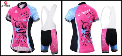 X-Tiger Women's Cycling Jersey Set Summer Anti-UV Cycling Bicycle Clothing Quick-Dry Mountain Female Bike Clothes Cycling Set - Property & Safety Tradings