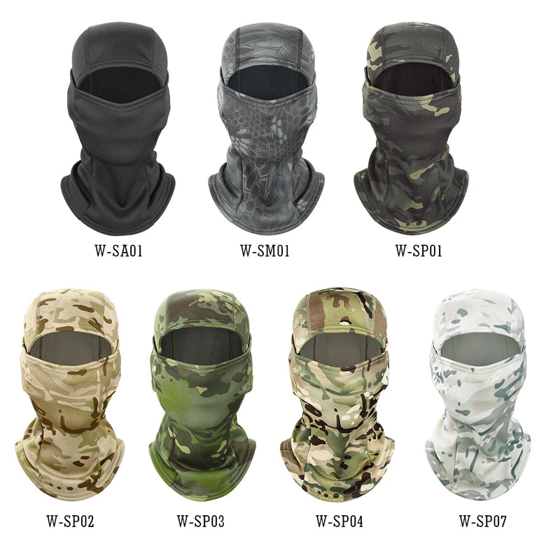 Camouflage Balaclava Full Face Breathable Full Face Scarf Mask Hiking Cycling Hunting Bike Head Cover Tactical Airsoft Cap Men - PST PS Tradings