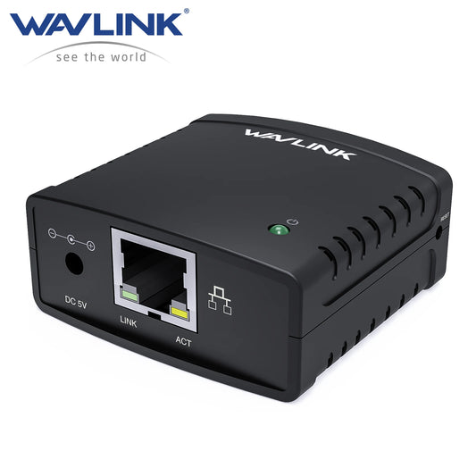 Wavlink USB 2,0 LRP Teilen ein LAN Ethernet Vernetzung Drucker Power Adapter USB HUB 100Mbps netzwerk druck server UNS