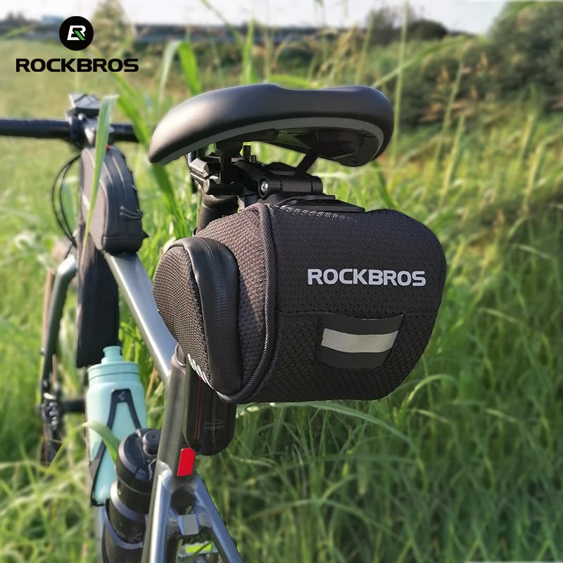 ROCKBROS Rainproof Bicycle Bag Shockproof Bike Saddle Bag For Refletive Rear Large Capatity Seatpost MTB Bike Bag Accessories - Property & Safety Tradings