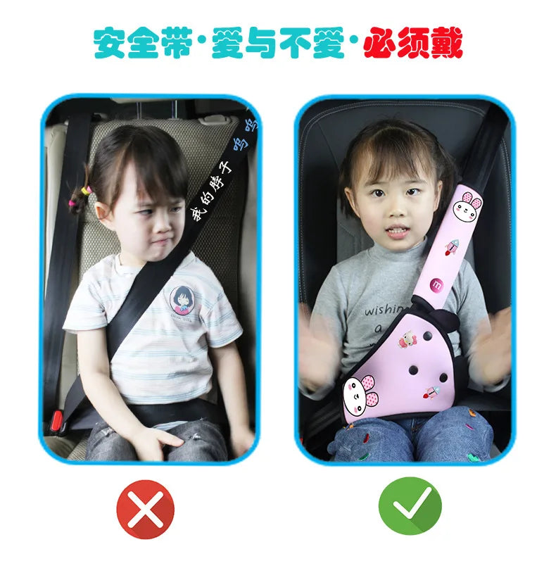 Car Seat Belt Cover Pads For Kids Interior Car Seat Belt Kit Anti Neck Limiter For Child Safety Belt Protector Cover Comfortable - PST PS Tradings