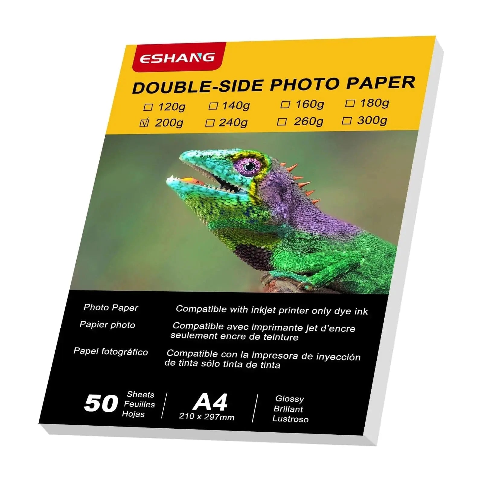 ESHANG 50 Sheets Double Side Paper Glossy Photo Print Inkjet 8.3x11.7 Letter Size  DIY Picture Photos Printer 200gsm - PST PS Tradings