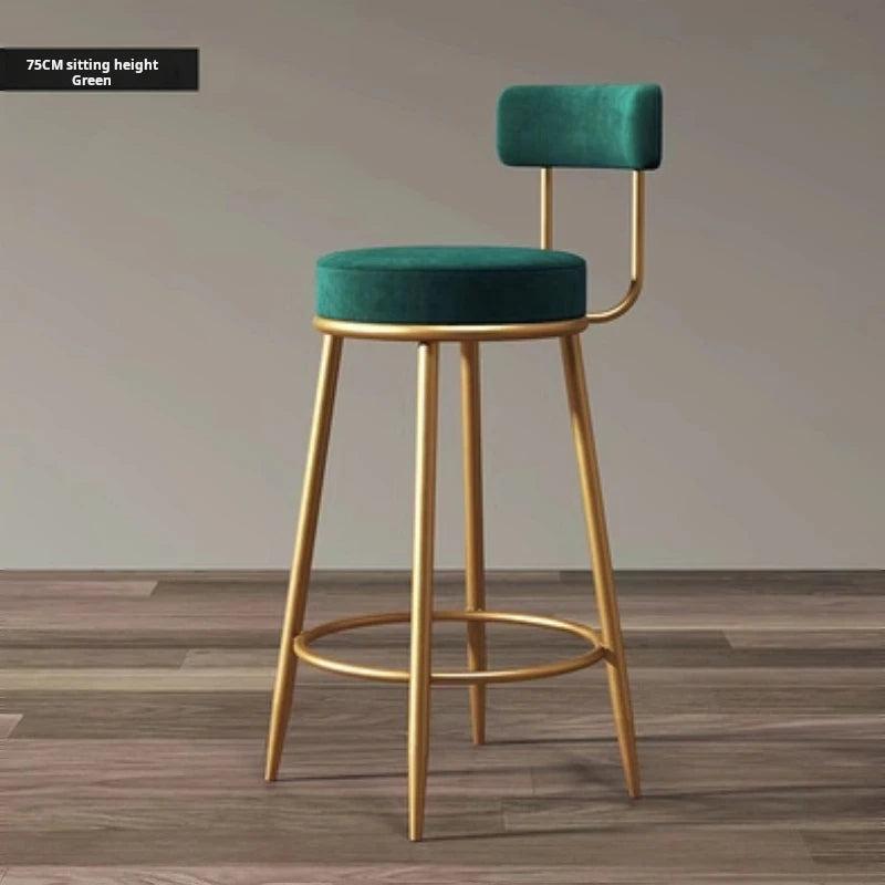 Moderne Einfachheit nordischen Barhocker ins Licht Luxus Bar stuhl Design Hocker nach Hause mit Rückenlehne Leders essel Theke Arbeits hocker